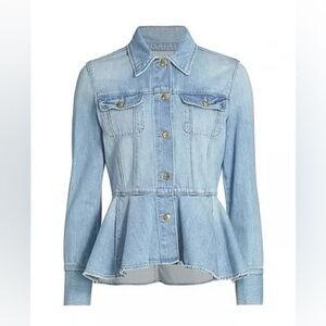 PERFECT Frame Flounce Hem Denim Jacket - Never Worn Size Small